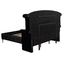 Load image into Gallery viewer, Deanna Upholstered California King Wingback Bed Black
