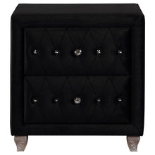 Load image into Gallery viewer, Deanna 2-drawer Rectangular Nightstand Black
