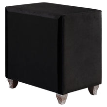 Load image into Gallery viewer, Deanna Upholstered 2-drawer Nightstand Black

