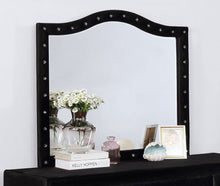 Load image into Gallery viewer, Deanna Button Tufted Dresser Mirror Black
