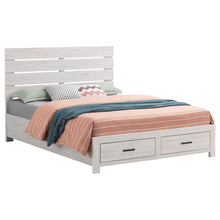 Load image into Gallery viewer, Brantford Wood Queen Storage Panel Bed Coastal White
