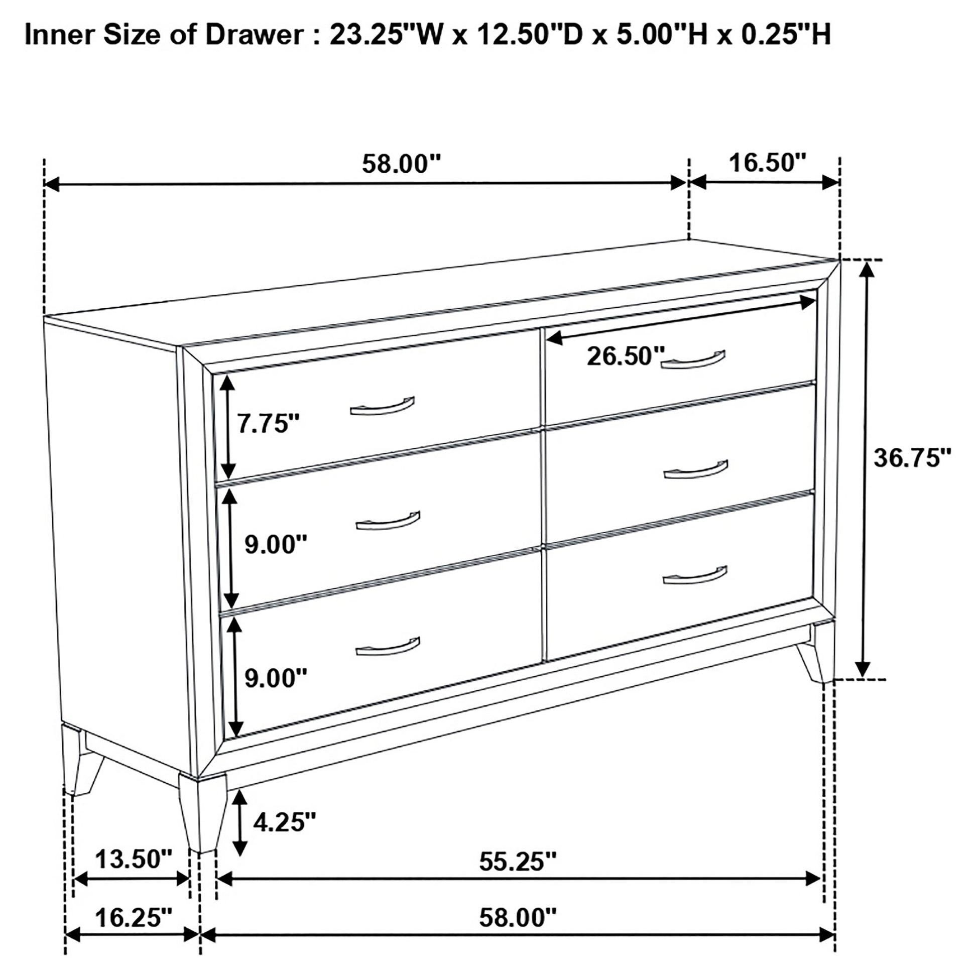 how long is a standard dresser Raleigh Tall Dresser Dimensions & Drawings