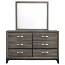 Load image into Gallery viewer, Watson 6-drawer Dresser with Mirror Grey Oak and Black
