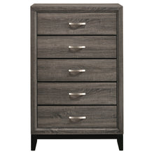 Load image into Gallery viewer, Watson 5-drawer Chest Grey Oak and Black
