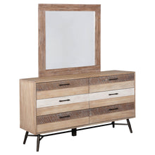 Load image into Gallery viewer, Marlow 6-drawer Dresser with Mirror Rough Sawn Multi
