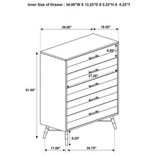 Load image into Gallery viewer, Marlow 5-drawer Chest Rough Sawn Multi
