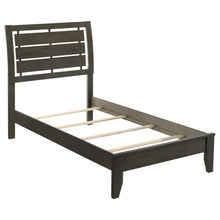 Load image into Gallery viewer, Serenity Wood Twin Panel Bed Mod Grey
