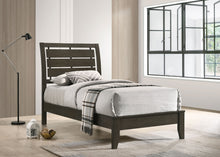 Load image into Gallery viewer, Serenity Wood Twin Panel Bed Mod Grey
