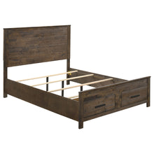 Load image into Gallery viewer, Woodmont California King Storage Bed Rustic Golden Brown
