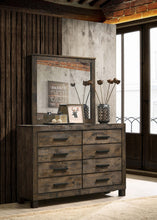 Load image into Gallery viewer, Woodmont 8-drawer Dresser with Mirror Rustic Golden Brown
