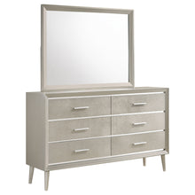 Load image into Gallery viewer, Ramon 6-drawer Dresser with Mirror Metallic Sterling
