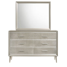 Load image into Gallery viewer, Ramon 6-drawer Dresser with Mirror Metallic Sterling
