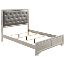 Load image into Gallery viewer, Salford Wood Eastern King Panel Bed Metallic Sterling
