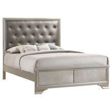 Load image into Gallery viewer, Salford Wood Eastern King Panel Bed Metallic Sterling
