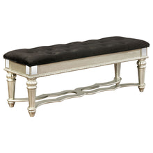 Load image into Gallery viewer, Heidi Upholstered Bench Metallic Platinum
