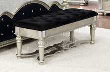 Load image into Gallery viewer, Heidi Upholstered Bench Metallic Platinum
