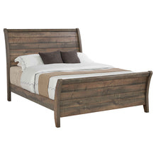 Load image into Gallery viewer, Frederick Wood Eastern King Sleigh Bed Weathered Oak
