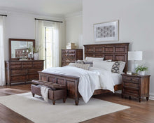 Load image into Gallery viewer, Avenue Wood Eastern King Panel Bed Weathered Burnished Brown
