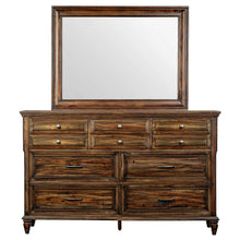 Load image into Gallery viewer, Avenue 8-drawer Dresser with Mirror Weathered Burnished Brown
