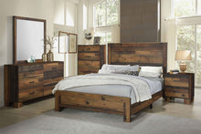 Load image into Gallery viewer, Sidney Wood Eastern King Panel Bed Rustic Pine
