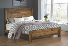 Load image into Gallery viewer, Sidney Wood Queen Panel Bed Rustic Pine
