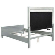 Load image into Gallery viewer, Gunnison Wood Eastern King LED Panel Bed Silver Metallic
