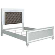 Load image into Gallery viewer, Gunnison Wood California King LED Panel Bed Silver Metallic
