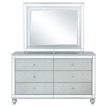 Load image into Gallery viewer, Gunnison 6-drawer Dresser with Mirror Silver Metallic
