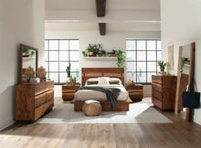 Load image into Gallery viewer, Winslow Wood Eastern King Panel Bed Smokey Walnut
