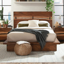 Load image into Gallery viewer, Winslow Wood Eastern King Panel Bed Smokey Walnut

