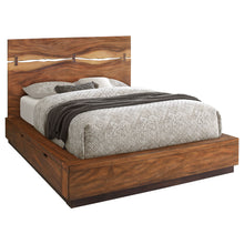 Load image into Gallery viewer, Winslow Wood Queen Storage Panel Bed Smokey Walnut
