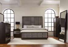 Load image into Gallery viewer, Durango Wood Queen Panel Bed Smoked Peppercorn
