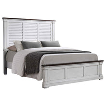 Load image into Gallery viewer, Hillcrest Wood Eastern King Panel Bed Distressed White
