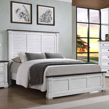 Load image into Gallery viewer, Hillcrest Wood Queen Panel Bed Distressed White
