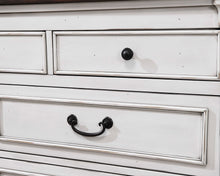 Load image into Gallery viewer, Hillcrest 9-drawer Dresser with Mirror Dark Rum and White
