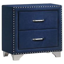 Load image into Gallery viewer, Melody Upholstered 2-drawer Nightstand Pacific Blue

