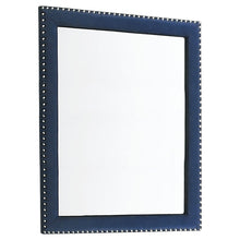 Load image into Gallery viewer, Melody Rectangular Upholstered Dresser Mirror Pacific Blue
