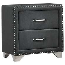 Load image into Gallery viewer, Melody Upholstered 2-drawer Nightstand Grey
