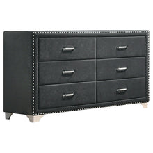 Load image into Gallery viewer, Melody 6-drawer Upholstered Dresser Grey
