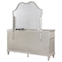 Load image into Gallery viewer, Evangeline 9-drawer Dresser with Mirror Silver Oak
