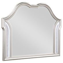 Load image into Gallery viewer, Evangeline Camel Top Dresser Mirror Silver Oak
