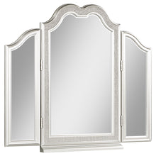 Load image into Gallery viewer, Evangeline Vanity Mirror with Faux Diamond Trim Silver
