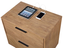 Load image into Gallery viewer, Taylor 2-drawer Rectangular Nightstand with Dual USB Ports Light Honey Brown
