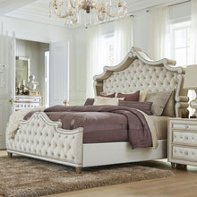Load image into Gallery viewer, Antonella Upholstered Eastern King Panel Bed Ivory and Camel
