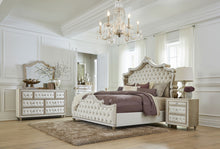 Load image into Gallery viewer, Antonella Upholstered Queen Panel Bed Ivory and Camel

