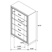 Load image into Gallery viewer, Janine 5-drawer Chest Grey

