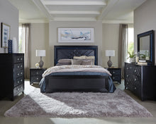 Load image into Gallery viewer, Penelope Wood California King LED Panel Bed Midnight Star
