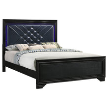 Load image into Gallery viewer, Penelope Wood Queen LED Panel Bed Midnight Star
