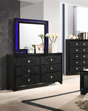 Load image into Gallery viewer, Penelope 6-drawer Dresser with Mirror Black
