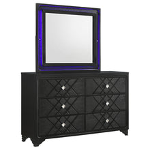 Load image into Gallery viewer, Penelope 6-drawer Dresser with Mirror Black
